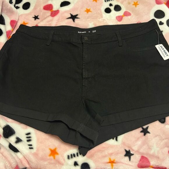 NWT Old Navy Black WOW Jean Shorts Mid-Rise Tailored Fit - Picture 5 of 12